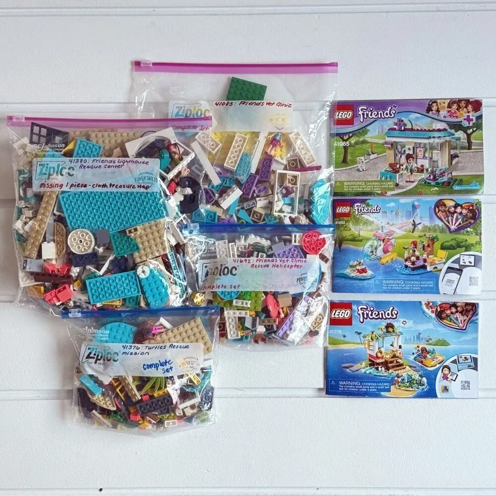 Lego Friends Lot Of 4 Sets 41085 41376 41380 41692 Complete With Instructions